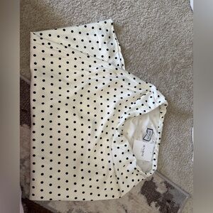 Polka dot satin midi skirt NWT